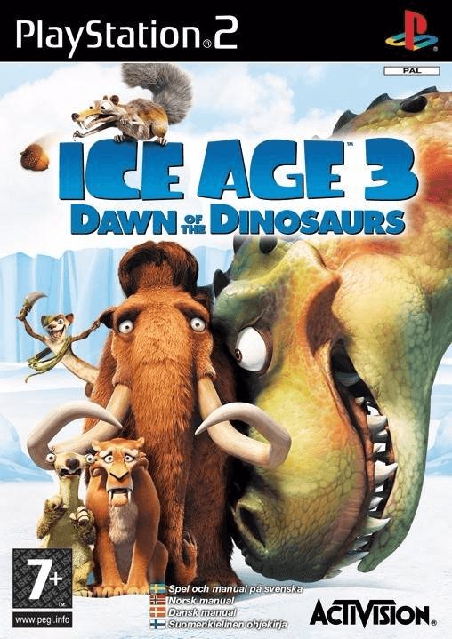 Ice Age 3: Dawn of the Dinosaurs box art for Playstation 2